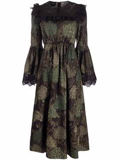 Giambattista Valli платье с длинными рукавами и аппликацией