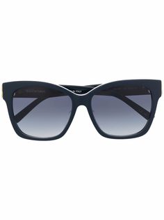 Balenciaga Eyewear солнцезащитные очки в прямоугольной оправе с логотипом