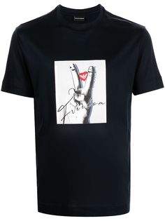 Emporio Armani футболка с принтом Emoji Freedom