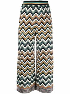Missoni укороченные брюки с узором зигзаг