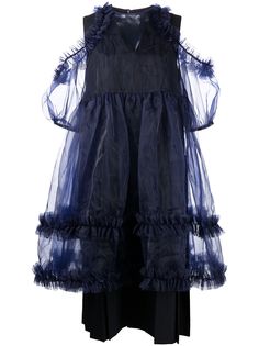 Comme Des Garçons Noir Kei Ninomiya платье с открытыми плечами и оборками