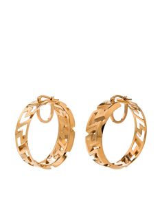 Versace серьги-кольца с узором Greca