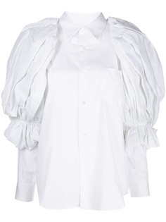 Comme Des Garçons поплиновая блузка с объемными рукавами