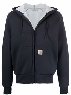 Carhartt WIP худи на молнии с нашивкой-логотипом