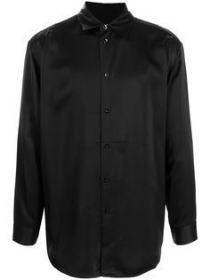 Jil Sander атласная рубашка на пуговицах