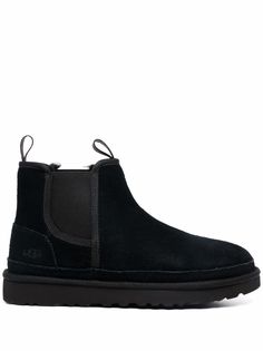UGG ботинки с овчиной и тисненым логотипом