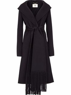 Fendi пальто с поясом-шарфом