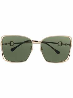 Gucci Eyewear солнцезащитные очки в квадратной оправе