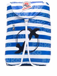 Pinko полосатый рюкзак Love Birds из коллаборации с Invicta