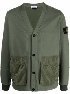 Stone Island куртка из джерси с карманами