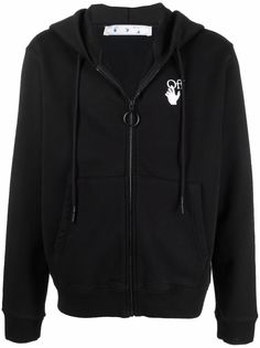 Off-White худи на молнии с логотипом Arrows