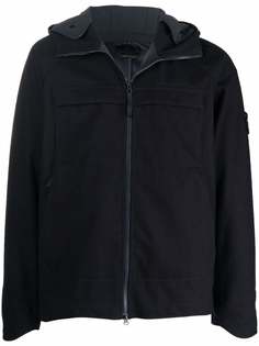 Stone Island куртка с нашивкой-логотипом Compass и капюшоном