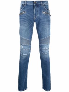 Balmain джинсы с молниями