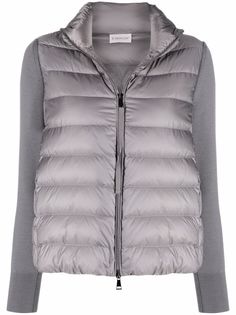 Moncler пуховик с нашивкой-логотипом