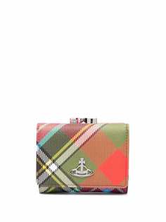 Vivienne Westwood кошелек в клетку тартан с декором Orb