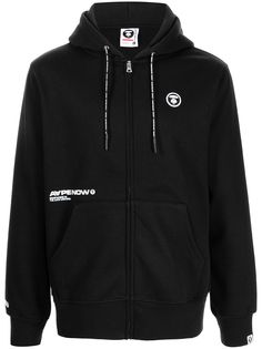 AAPE BY *A BATHING APE® худи Aape Now на молнии с нашивкой-логотипом