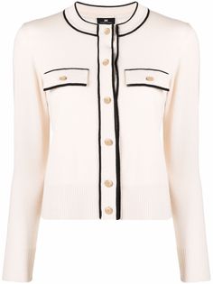 Elisabetta Franchi трикотажный кардиган с контрастной отделкой