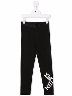 Kenzo Kids легинсы из органического хлопка с логотипом