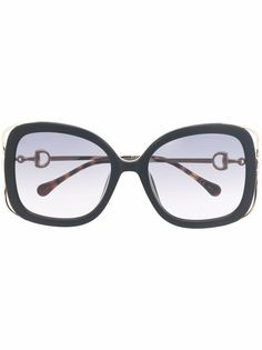 Gucci Eyewear солнцезащитные очки в массивной оправе