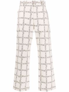 JW Anderson прямые брюки с логотипом
