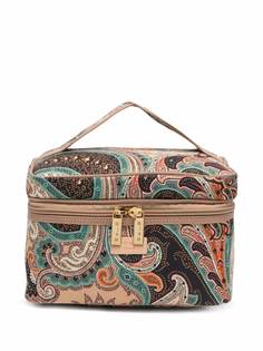 ETRO косметичка с принтом пейсли и логотипом