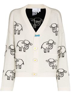 Natasha Zinko Sheep intarsia V-neck cardigan