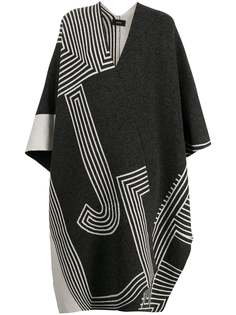 JOSEPH stripe detail poncho kaftan