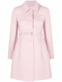 RED Valentino однобортное пальто с поясом