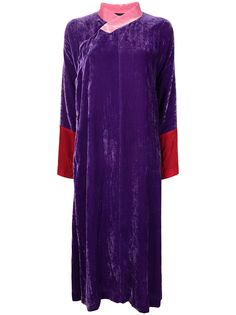 Comme Des Garçons Comme Des Garçons velvet-effect wrap dress