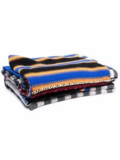 Marcelo Burlon County of Milan PATCHWORK KNIT BLANKET MULTICOLOR MULTIC