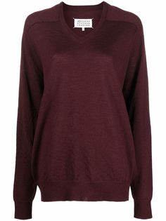 Maison Margiela шерстяной джемпер с декоративной строчкой