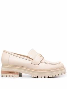Casadei ridged leather loafers