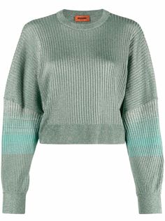 Missoni wide-sleeved ribbed knit top