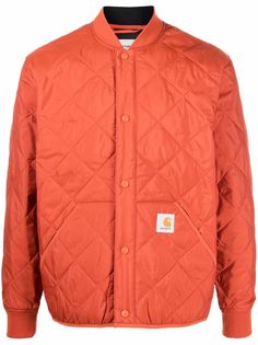 Carhartt WIP logo-patch quilted bomber jacket