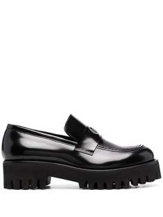 Casadei glossy ridged loafers