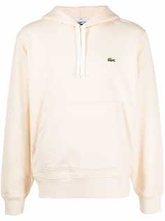 Lacoste organic cotton crocodile-applique hoodie