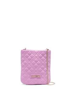 Love Moschino quilted logo-plaque crossbody bag