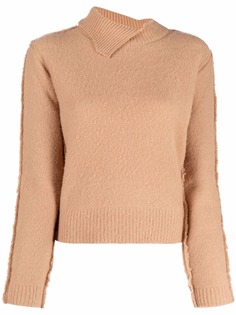 Marni ribbed-detail long-sleeve jumper