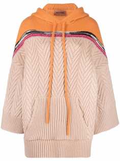 Missoni knitted chevron pattern hoodie