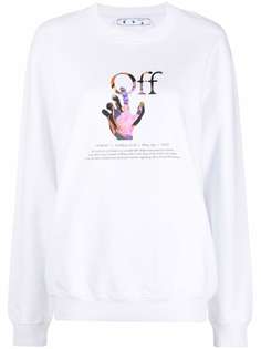 Off-White толстовка Caravaggio Hand с логотипом