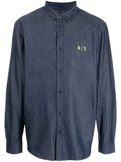 Armani Exchange джинсовая рубашка с логотипом