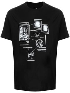 Armani Exchange футболка с графичным принтом