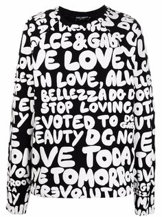 Dolce & Gabbana logo-print crew-neck sweatshirt