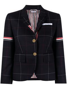 Thom Browne блейзер с контрастными полосками RWB