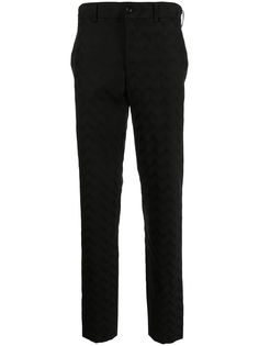 Comme Des Garçons Homme Plus шерстяные брюки с узором зигзаг