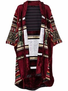 ETRO длинный кардиган с узором