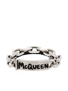 Alexander McQueen цепочный браслет Graffiti