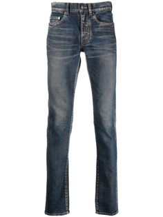 Saint Laurent джинсы с нашивкой-логотипом