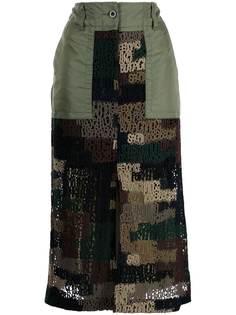 sacai юбка в технике кроше