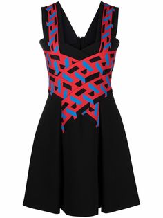 Versace платье мини с принтом La Greca